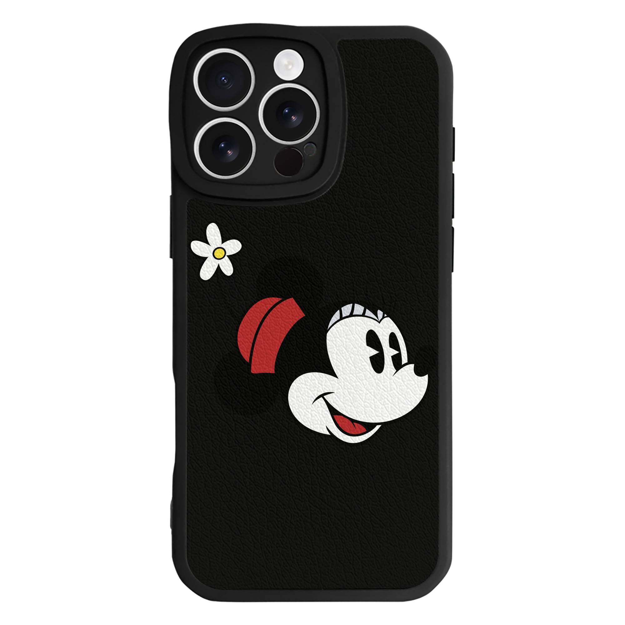 （画像用） ミッキーマウス Mickey Mouse 【iPhone 16シリーズ対応】シリコンスマホケース（レザー調） 材質：シリコン